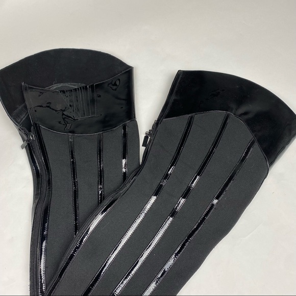 Report Signature, Style Steinway, Black, Fabric & Patent Leather, Thigh-Hi Boots - Picture 11 of 16